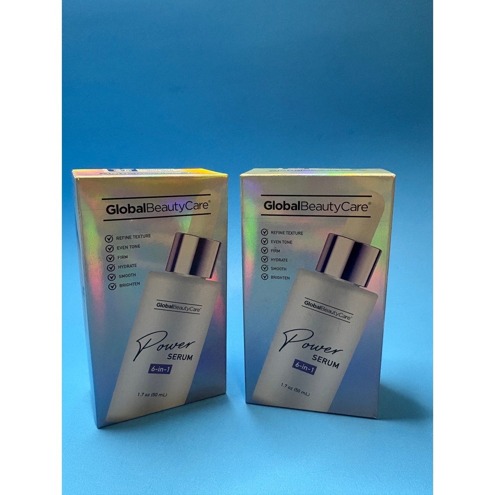Global Beauty Care Power Serum 6-in-1 Skin Treatment 1.7 oz 50mL‎ Lot of 2